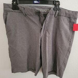 Hang Ten Men's Hybrid Short Blue Grey Stripe Size 36